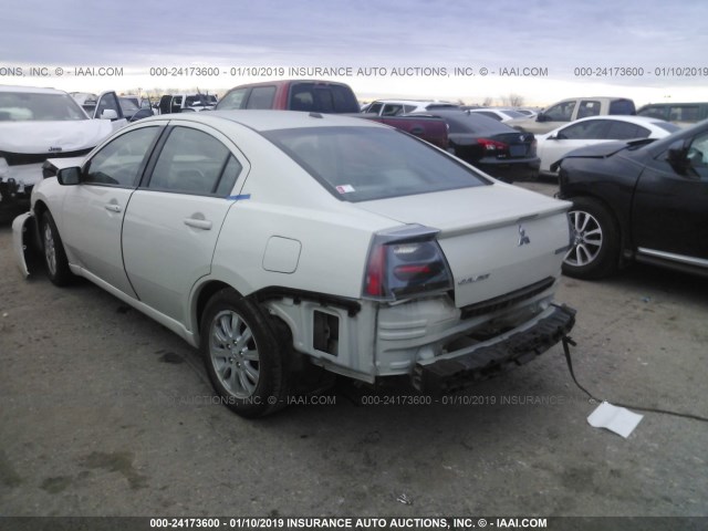 4A3AB56F07E023795 - 2007 MITSUBISHI GALANT ES PREMIUM/LS PREMIUM WHITE photo 3