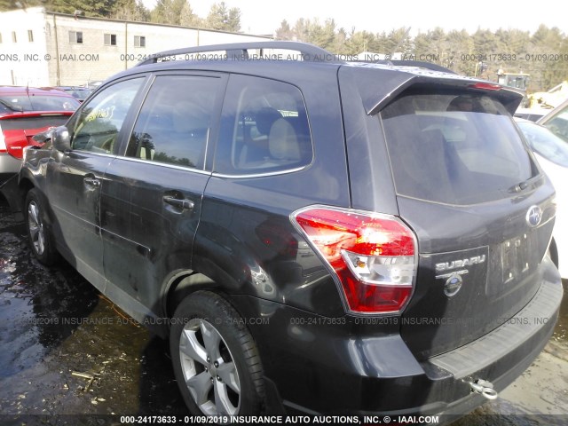 JF2SJAHC5FH447686 - 2015 SUBARU FORESTER 2.5I LIMITED GRAY photo 3