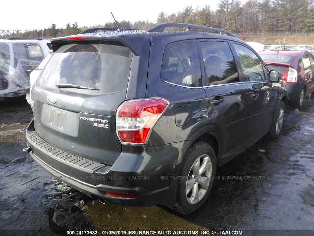 JF2SJAHC5FH447686 - 2015 SUBARU FORESTER 2.5I LIMITED GRAY photo 4