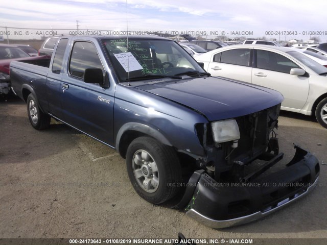 1N6DD26S5YC401092 - 2000 NISSAN FRONTIER KING CAB XE BLUE photo 1