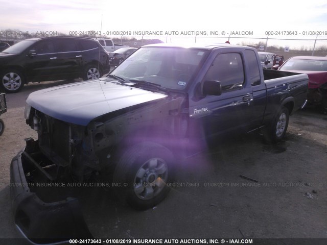 1N6DD26S5YC401092 - 2000 NISSAN FRONTIER KING CAB XE BLUE photo 2