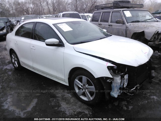 3VWLL7AJ5EM276888 - 2014 VOLKSWAGEN JETTA TDI WHITE photo 1