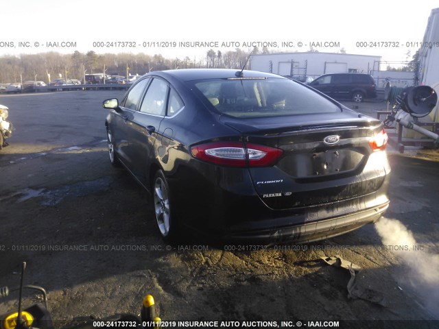 3FA6P0G76GR111015 - 2016 FORD FUSION S BLACK photo 3