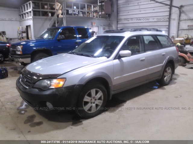 4S4BP62C457363913 - 2005 SUBARU LEGACY OUTBACK 2.5I LIMITED SILVER photo 2