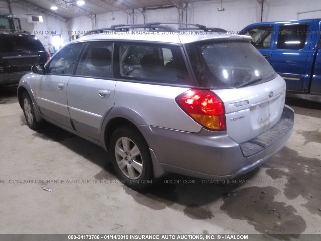 4S4BP62C457363913 - 2005 SUBARU LEGACY OUTBACK 2.5I LIMITED SILVER photo 3