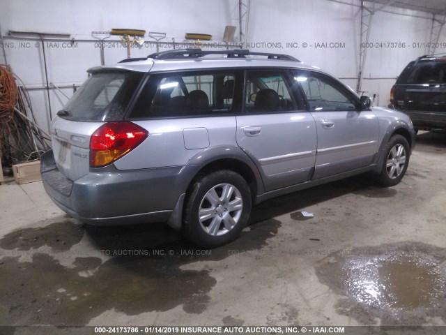 4S4BP62C457363913 - 2005 SUBARU LEGACY OUTBACK 2.5I LIMITED SILVER photo 4