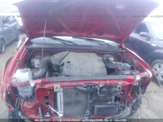 5TEUU42NX8Z486382 - 2008 TOYOTA TACOMA ACCESS CAB წითელი ფოტო 10