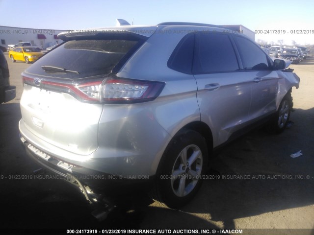 2FMPK3G90JBC47044 - 2018 FORD EDGE SE SILVER photo 4