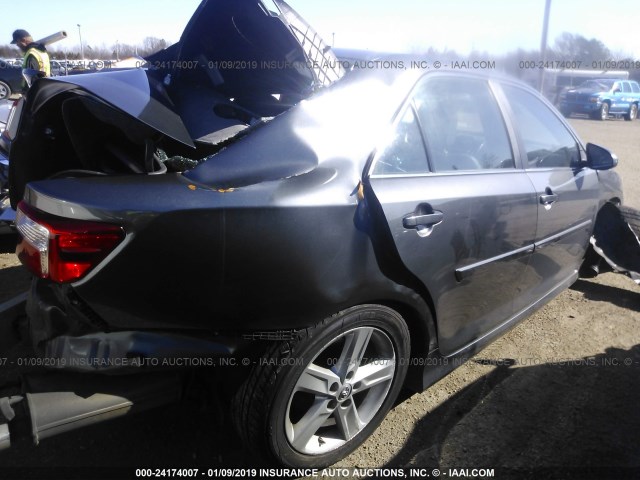 4T1BF1FK8EU313668 - 2014 TOYOTA CAMRY L/SE/LE/XLE GRAY photo 4