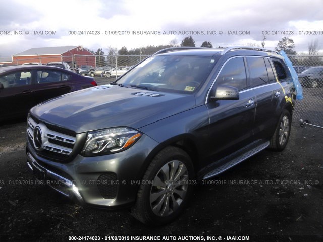 4JGDF6EEXHA868760 - 2017 MERCEDES-BENZ GLS 450 4MATIC GRAY photo 2