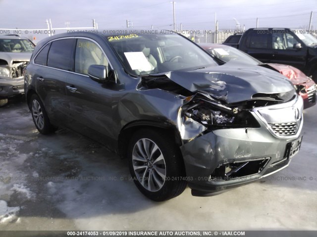 5FRYD4H44EB032611 - 2014 ACURA MDX TECHNOLOGY GRAY photo 1