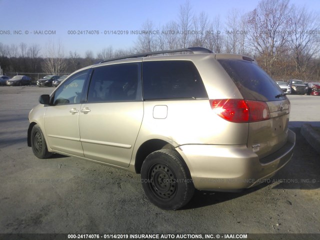 5TDZK23C68S166907 - 2008 TOYOTA SIENNA CE/LE GOLD photo 3