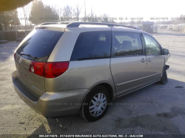 5TDZK23C68S166907 - 2008 TOYOTA SIENNA CE/LE GOLD photo 4