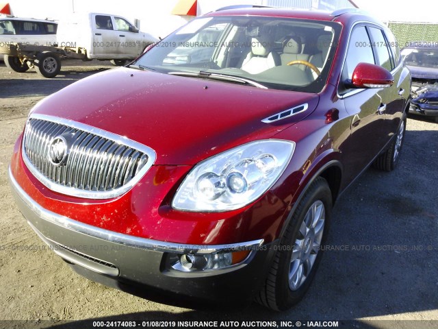 5GAKRDED1CJ212942 - 2012 BUICK ENCLAVE MAROON photo 2