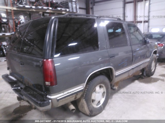 1GNEK13R9XJ489414 - 1999 CHEVROLET TAHOE K1500 GRAY photo 4