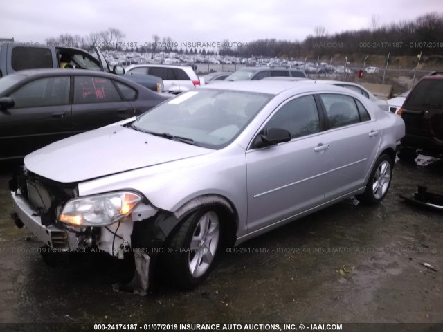 1G1ZB5E12BF103557 - 2011 CHEVROLET MALIBU LS SILVER photo 2