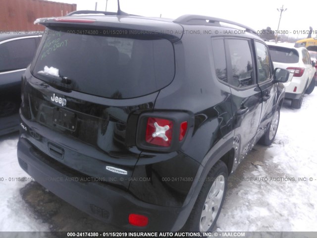 ZACCJBBB3JPJ12529 - 2018 JEEP RENEGADE LATITUDE BLACK photo 4