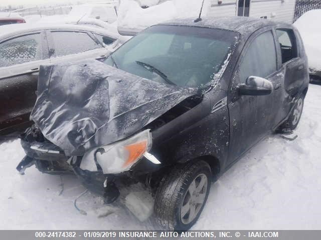 KL1TD66E59B606328 - 2009 CHEVROLET AVEO LS/LT Սև լուսանկար 2