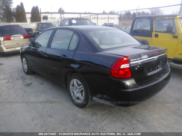 1G1ZS58N97F100709 - 2007 CHEVROLET MALIBU LS Noir photo 3