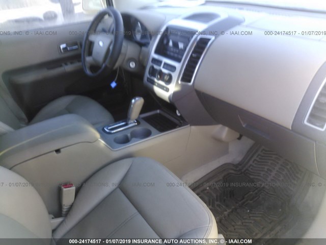 2FMDK48C77BB13997 - 2007 FORD EDGE SEL WHITE photo 5