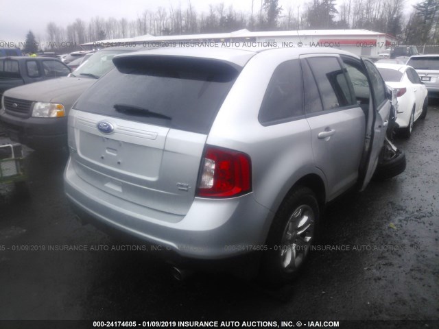 2FMDK4JCXCBA82782 - 2012 FORD EDGE SEL SILVER photo 4