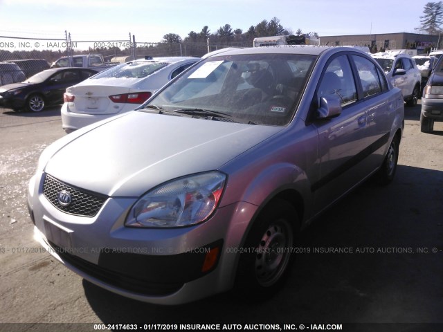 KNADE123X86420774 - 2008 KIA RIO LX/SX SILVER photo 2