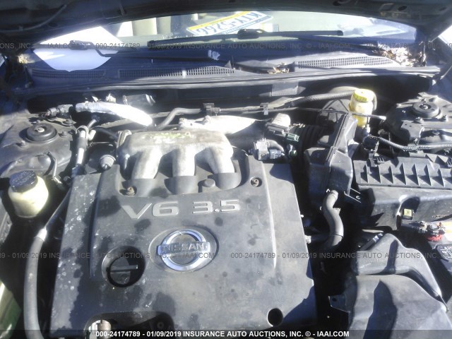 JNKDA31A74T210671 - 2004 INFINITI I35 BLUE photo 10