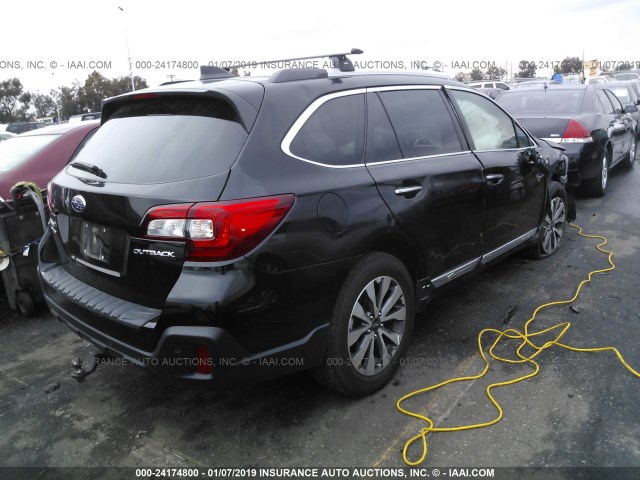 4S4BSATCXJ3312806 - 2018 SUBARU OUTBACK TOURING BLACK photo 4