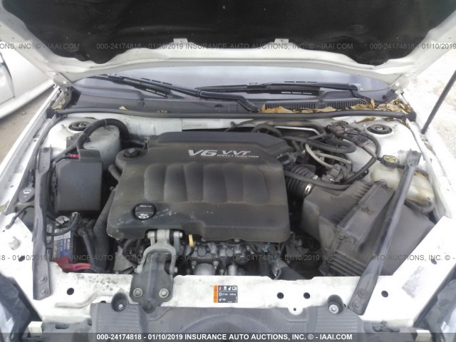 2G1WC5E33C1306998 - 2012 CHEVROLET IMPALA LTZ WHITE photo 10