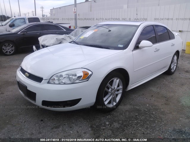 2G1WC5E33C1306998 - 2012 CHEVROLET IMPALA LTZ WHITE photo 2