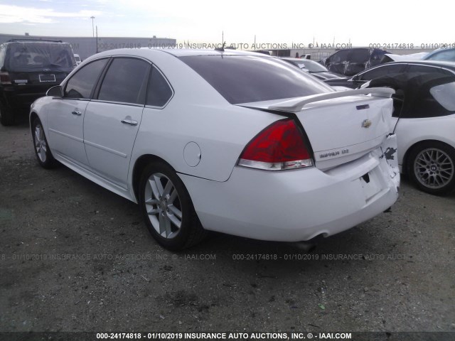 2G1WC5E33C1306998 - 2012 CHEVROLET IMPALA LTZ WHITE photo 3