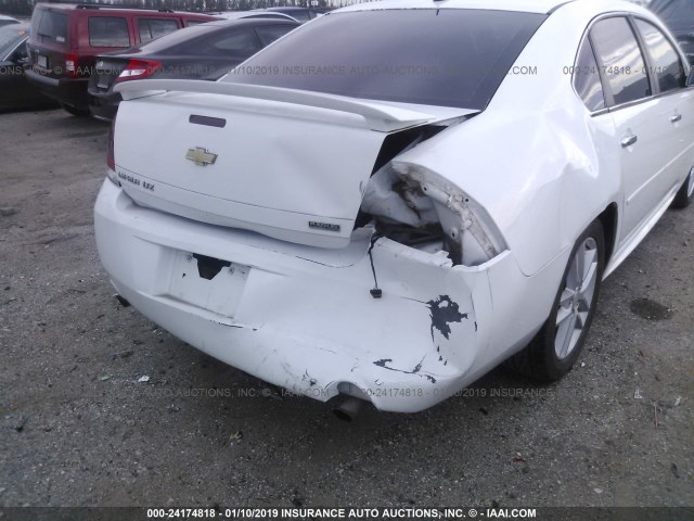 2G1WC5E33C1306998 - 2012 CHEVROLET IMPALA LTZ WHITE photo 6