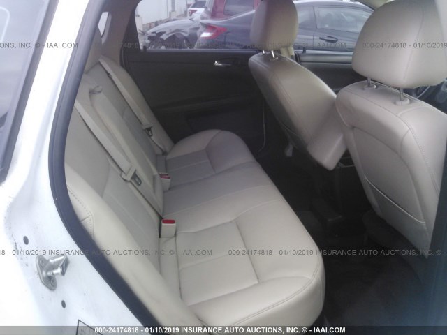 2G1WC5E33C1306998 - 2012 CHEVROLET IMPALA LTZ WHITE photo 8