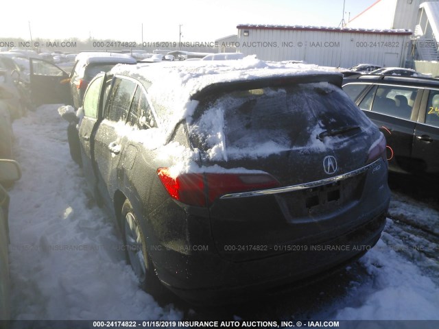 5J8TB4H39FL018647 - 2015 ACURA RDX GRAY photo 3