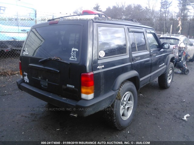 1J4FF58S61L502873 - 2001 JEEP CHEROKEE CLASSIC/LIMITED BLACK photo 4