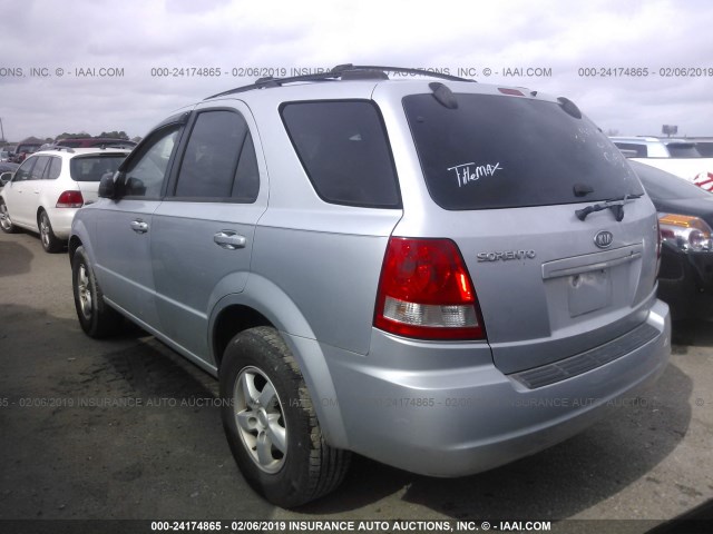 KNDJD733765540027 - 2006 KIA SORENTO EX/LX SILVER photo 3