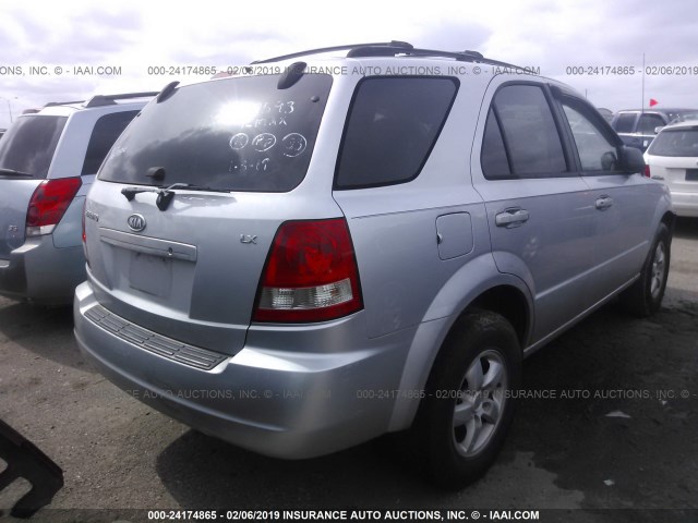 KNDJD733765540027 - 2006 KIA SORENTO EX/LX SILVER photo 4