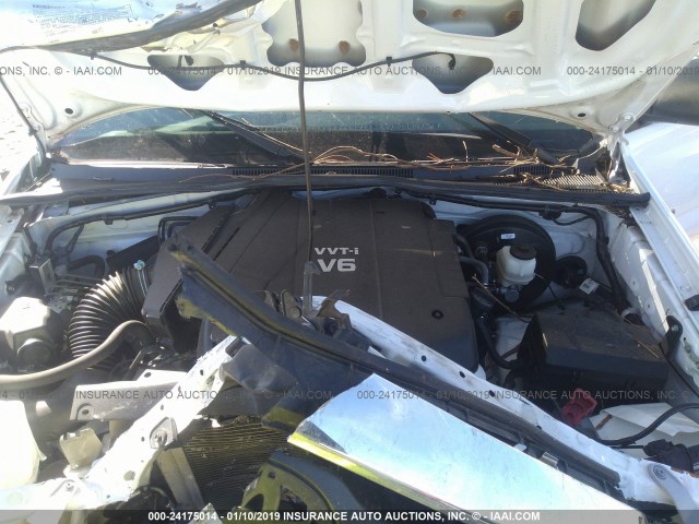 3TMJU4GNXDM149052 - 2013 TOYOTA TACOMA DOUBLE CAB PRERUNNER WHITE photo 10