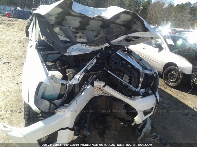 3TMJU4GNXDM149052 - 2013 TOYOTA TACOMA DOUBLE CAB PRERUNNER WHITE photo 6