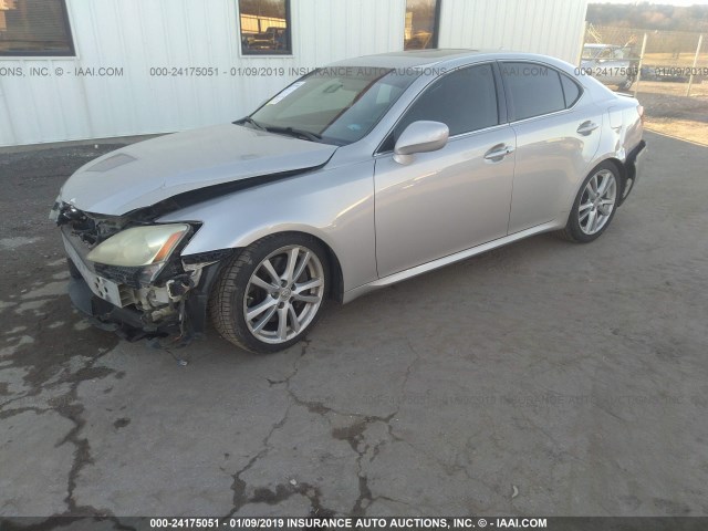 JTHBE262575016432 - 2007 LEXUS IS 350 SILVER photo 2