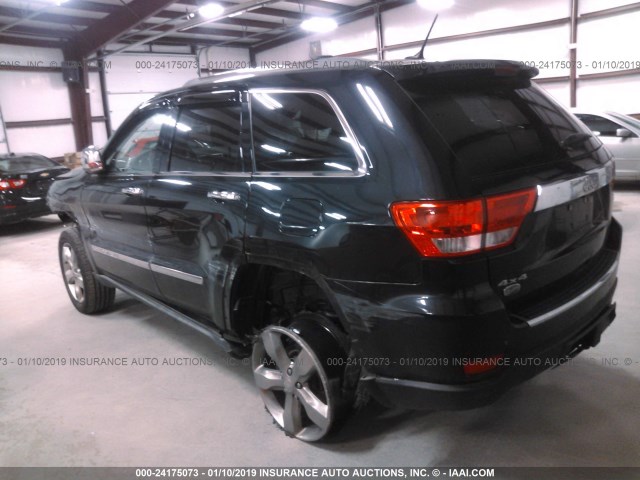 1C4RJFCG5CC160314 - 2012 JEEP GRAND CHEROKEE OVERLAND BLACK photo 3