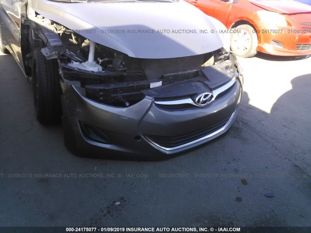 5NPDH4AE0BH055002 - 2011 HYUNDAI ELANTRA GLS/LIMITED GRAY photo 6