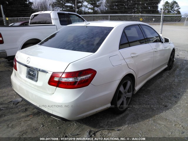 WDDHF5GB8AA114271 - 2010 MERCEDES-BENZ E 350 WHITE photo 4