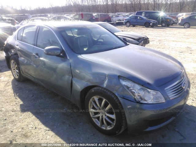 JNKBV61F58M263619 - 2008 INFINITI G35 BLUE photo 1