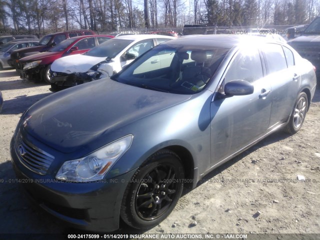 JNKBV61F58M263619 - 2008 INFINITI G35 BLUE photo 2