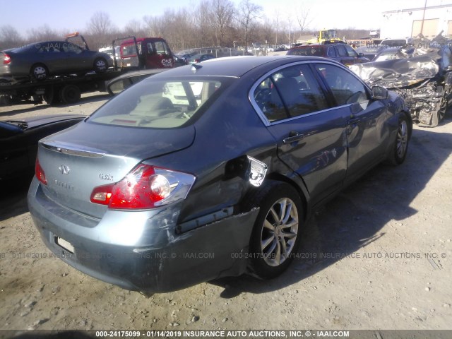 JNKBV61F58M263619 - 2008 INFINITI G35 BLUE photo 4