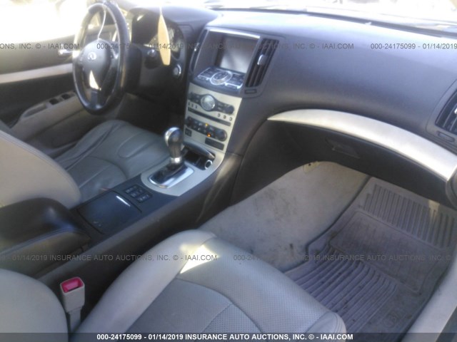 JNKBV61F58M263619 - 2008 INFINITI G35 BLUE photo 5