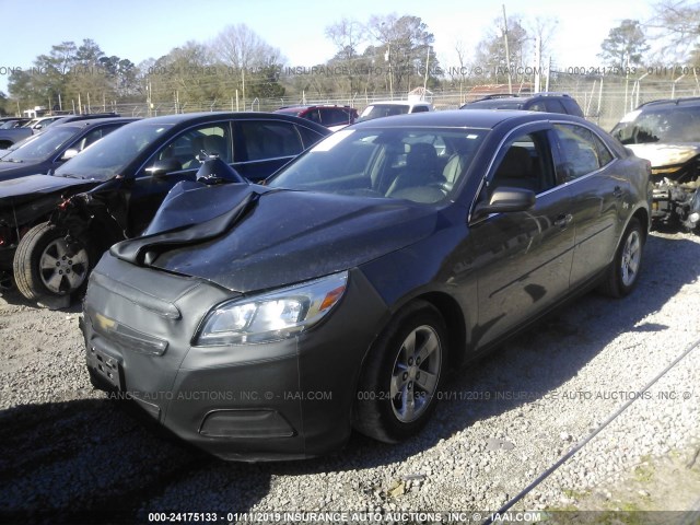 1G11B5SL7EF277681 - 2014 CHEVROLET MALIBU LS GRAY photo 2