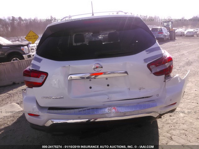 5N1DR2MN4HC620025 - 2017 NISSAN PATHFINDER S/SV/SL/PLATINUM WHITE photo 6
