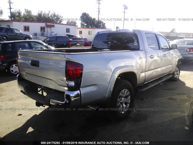 3TMBZ5DNXJM014133 - 2018 TOYOTA TACOMA DOUBLE CAB/SR5/TRD SPORT SILVER photo 4